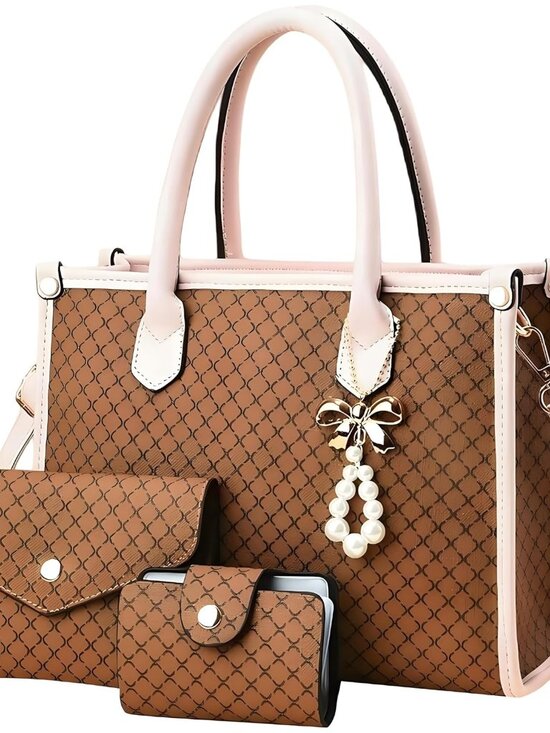 Handbags - 3pcs Purses and Handbags Set for Women, Top Handle Satchel Purse, Satchel Should